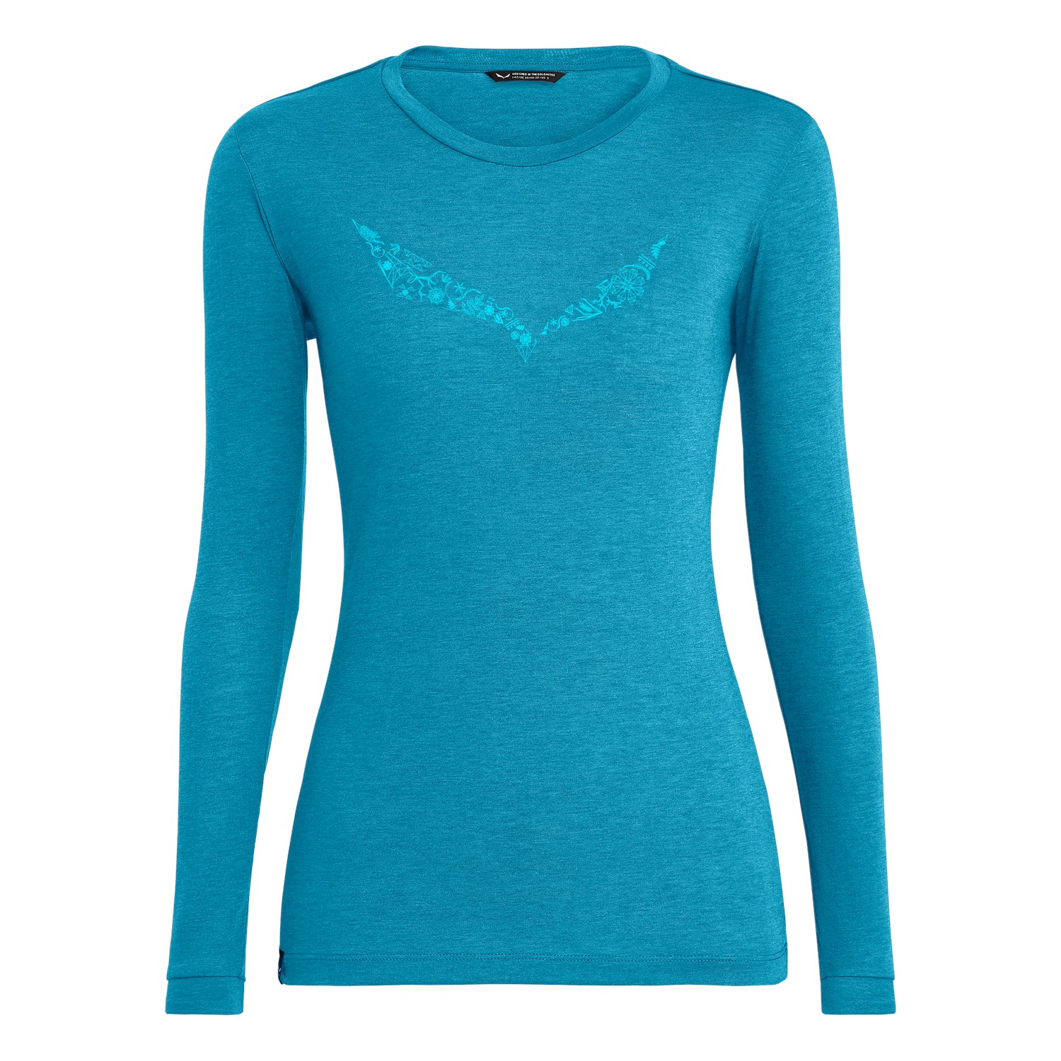 Camisetas Salewa Solidlogo Dry’Ton Longsleeve Mujer Azules Mexico (JS2680973)